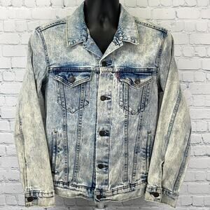 Levis Acid Wash Denim Jean Trucker Jacket Cloud Blue Type III 72334-0225 S Small
